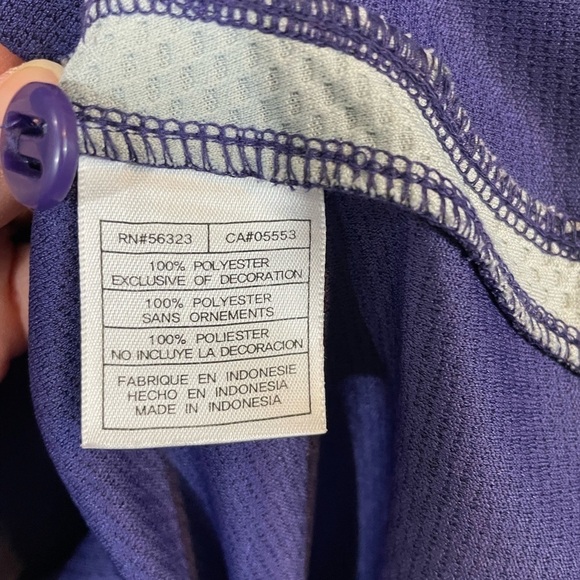 Vintage NIKE Kansas State Wildcats short sleeve‎ waffle knit Polo Shirt, sz M - Picture 4 of 8